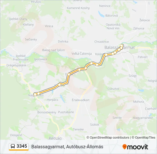 3345 Bus Line Map
