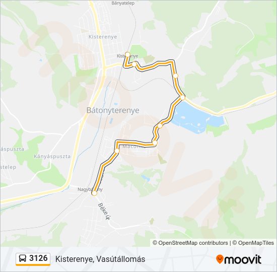 3126 autóbusz Vonal Térkép