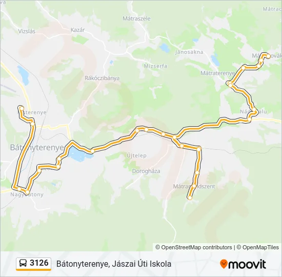 3126 Bus Line Map