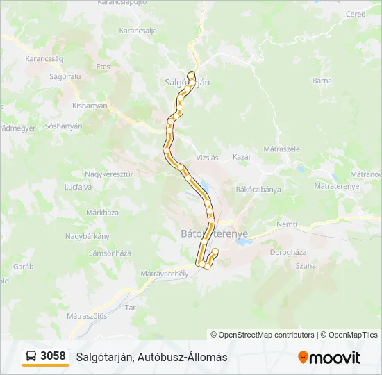 3058 Bus Line Map