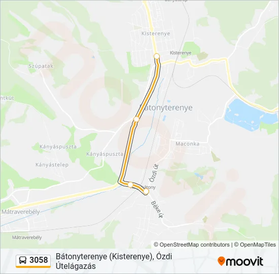 3058 Bus Line Map