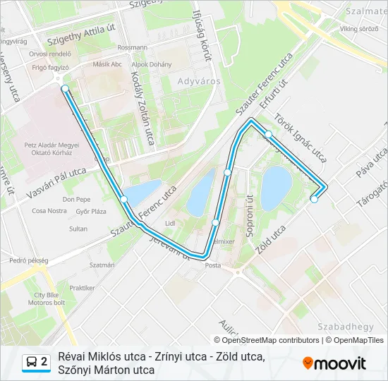 2 Bus Line Map