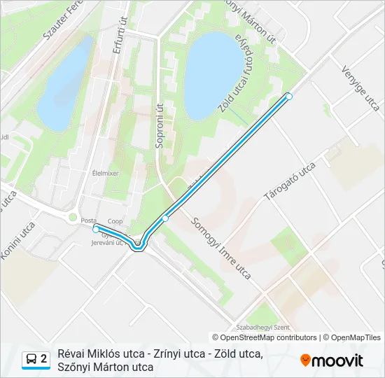 2 autóbusz Vonal Térkép