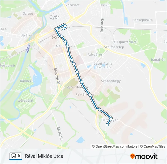 5 Bus Line Map
