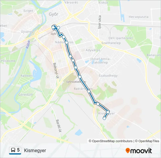 5 Bus Line Map