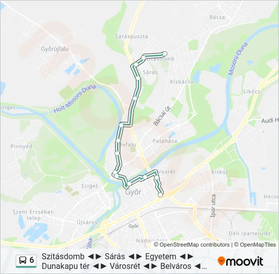 6 Bus Line Map