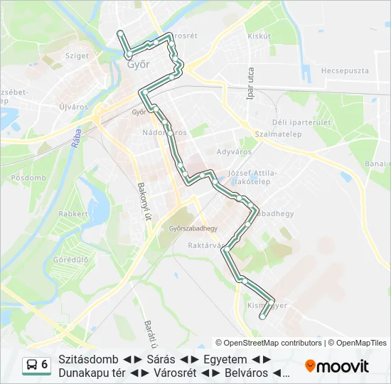 6 Bus Line Map