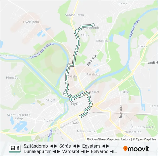 6 Bus Line Map