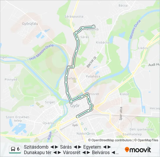 6 Bus Line Map