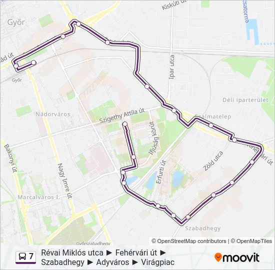 7 Bus Line Map