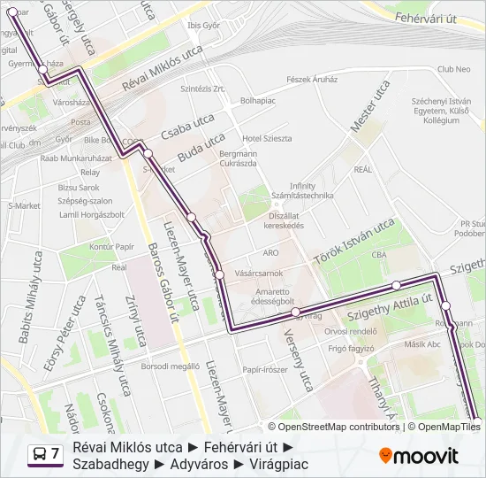 7 Bus Line Map