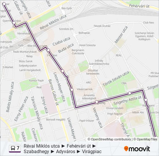 7 bus Line Map