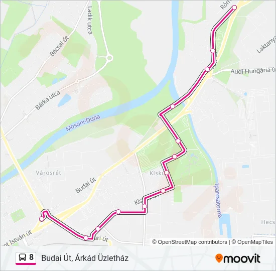 8 Bus Line Map