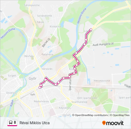 8 Bus Line Map