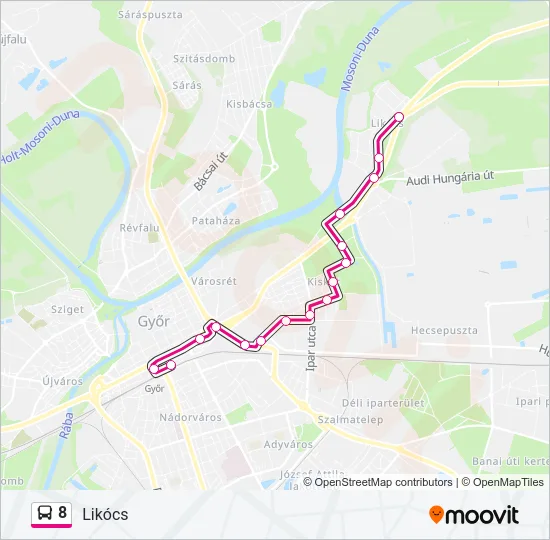8 Bus Line Map