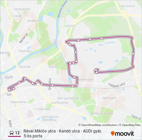12 Bus Line Map