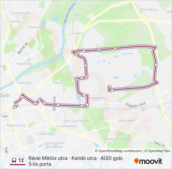 12 Bus Line Map