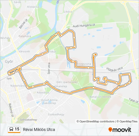 15 Bus Line Map