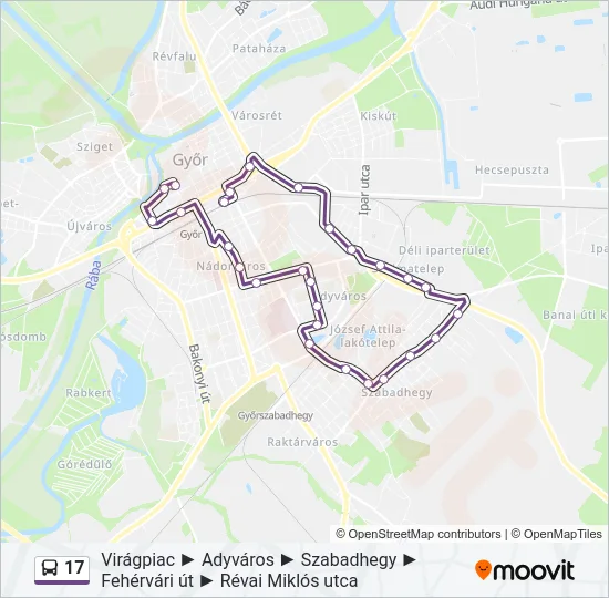17 Bus Line Map