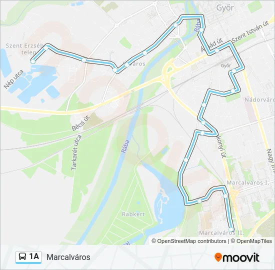 1A Bus Line Map
