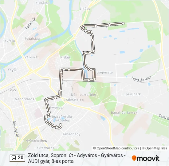 20 Bus Line Map