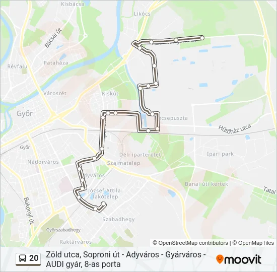 20 Bus Line Map