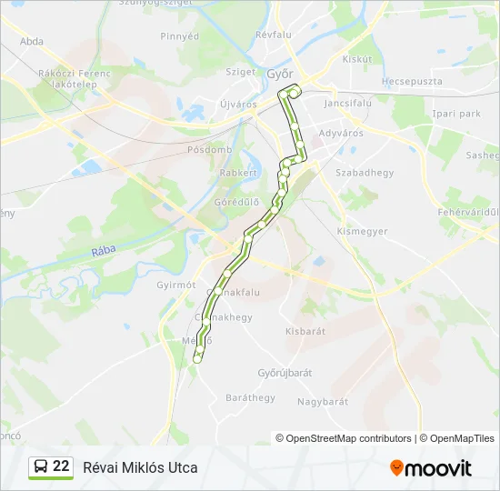 22 Bus Line Map