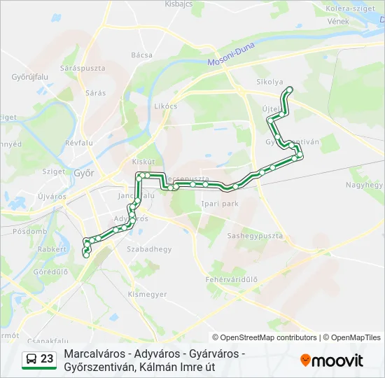 23 Bus Line Map