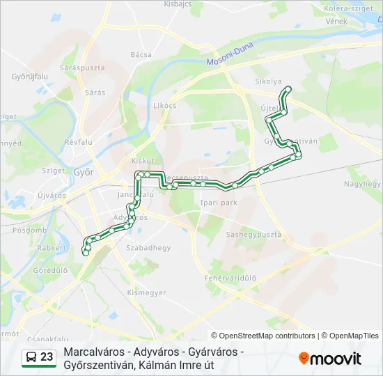 23 Bus Line Map