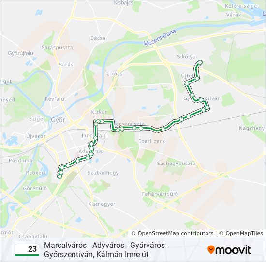 23 bus Line Map