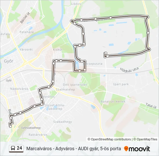 24 Bus Line Map