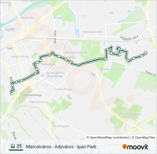 25 Bus Line Map