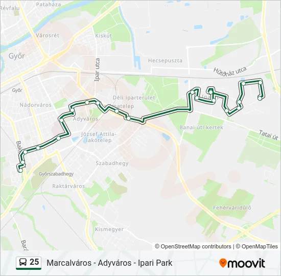 25 Bus Line Map