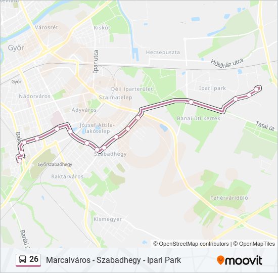 26 bus Line Map