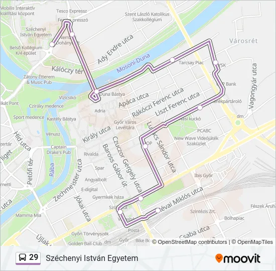 29 Bus Line Map