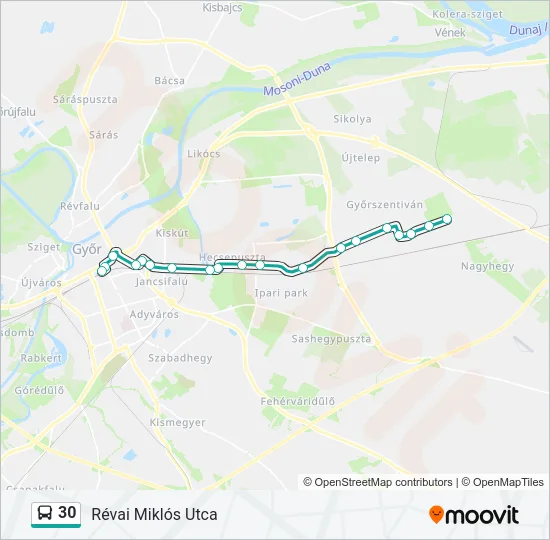 30 Bus Line Map