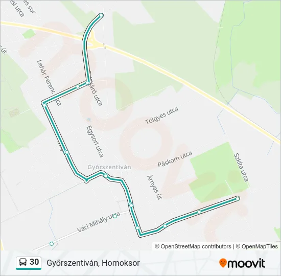 30 Bus Line Map