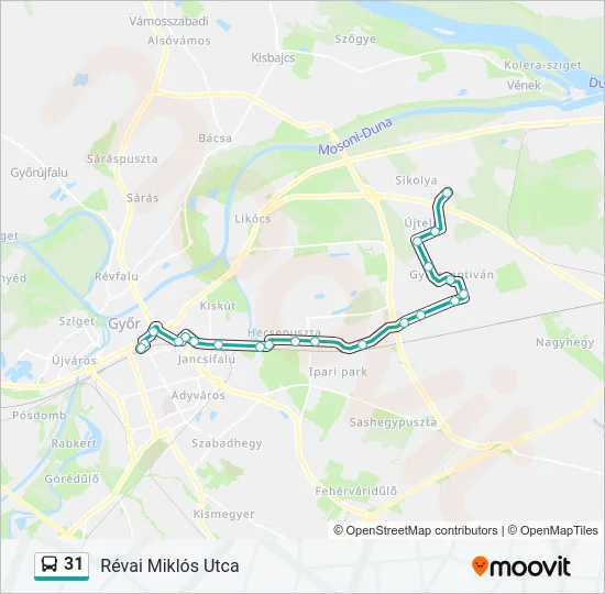 31 Bus Line Map