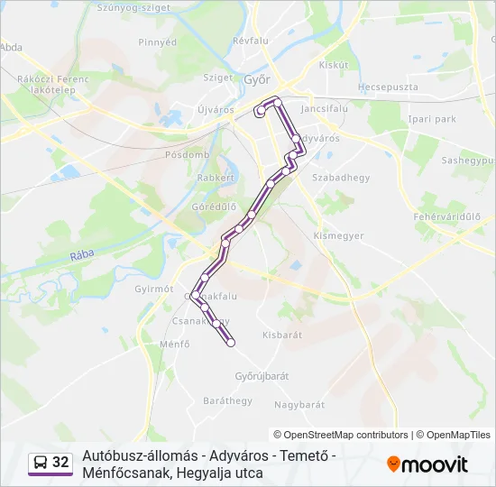 32 Bus Line Map
