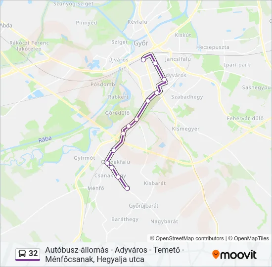 32 Bus Line Map