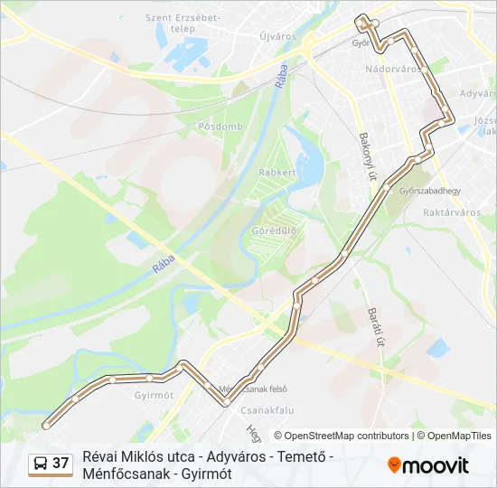 37 Bus Line Map