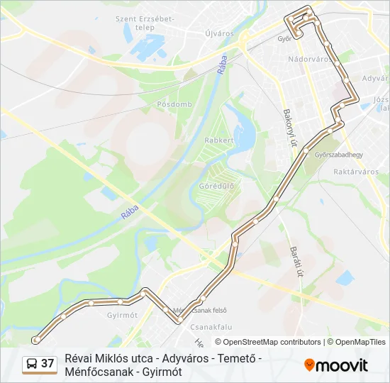 37 Bus Line Map