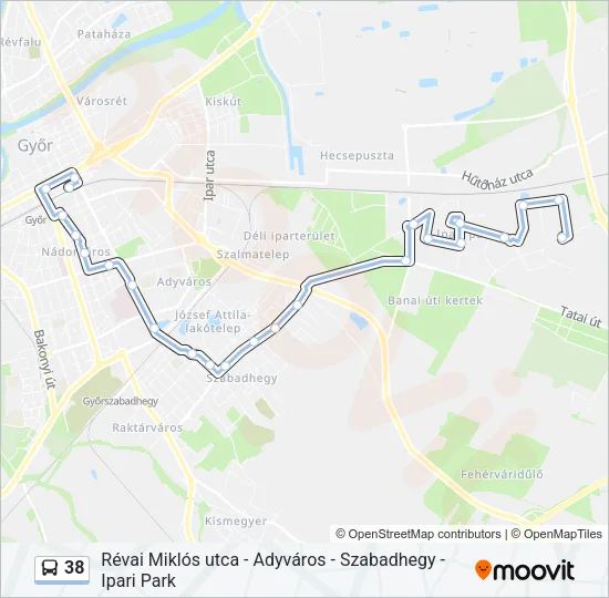 38 Bus Line Map