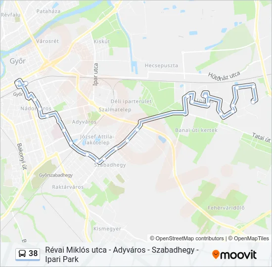 38 Bus Line Map