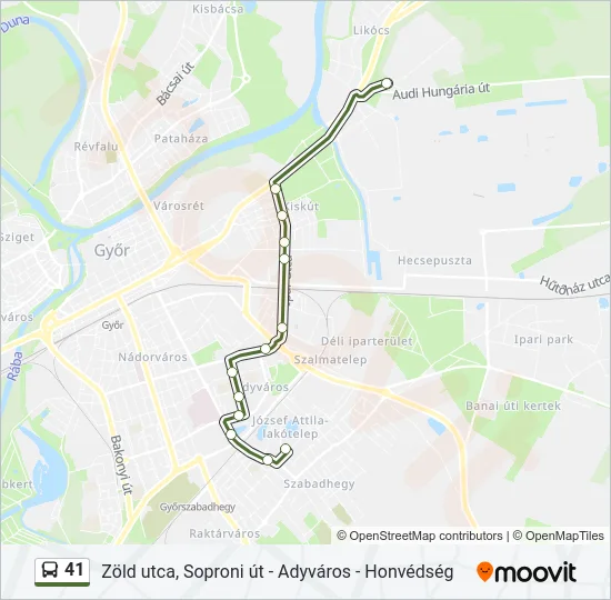 41 Bus Line Map