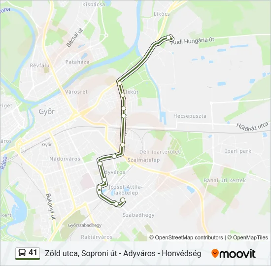 41 Bus Line Map