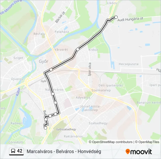 42 Bus Line Map
