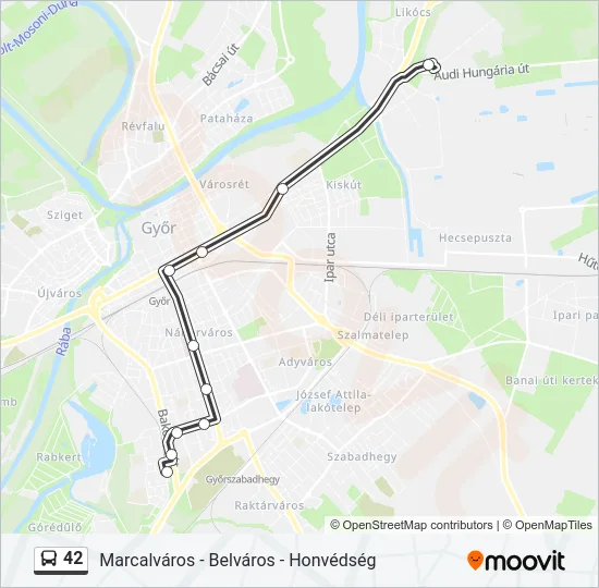 42 Bus Line Map