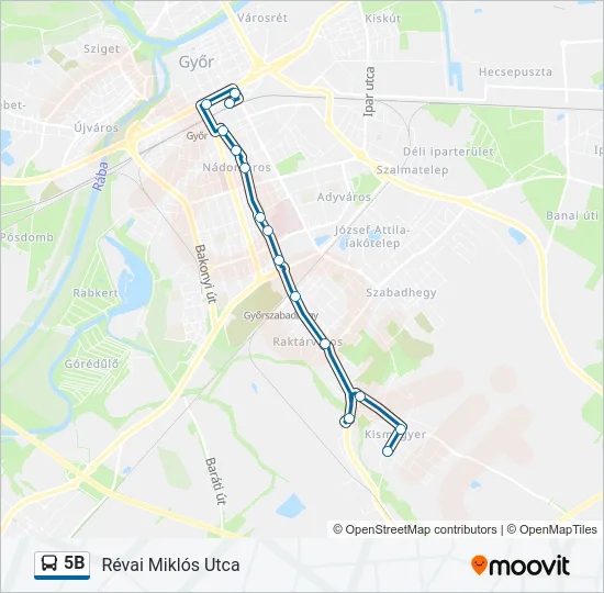 5B Bus Line Map