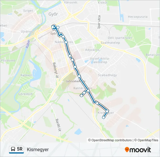 5R Bus Line Map